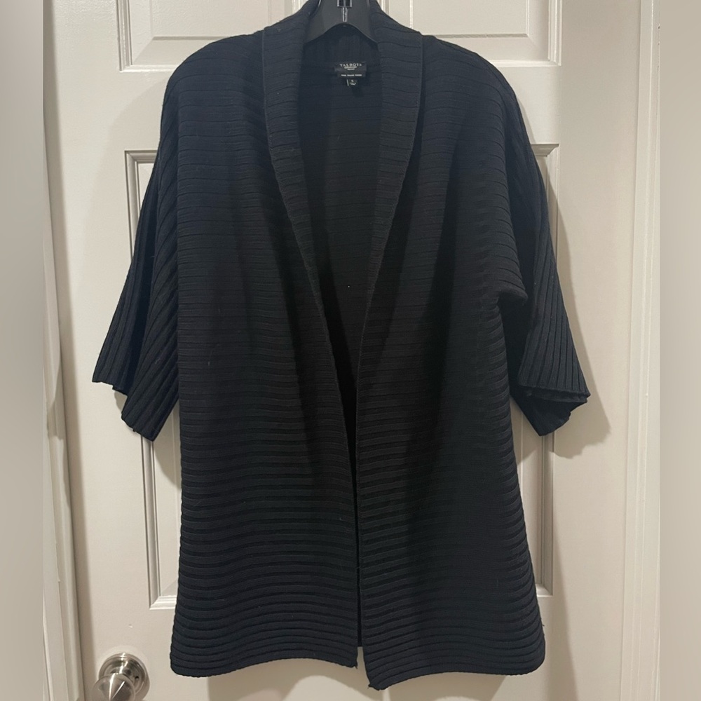 Talbots black wrap cardigan